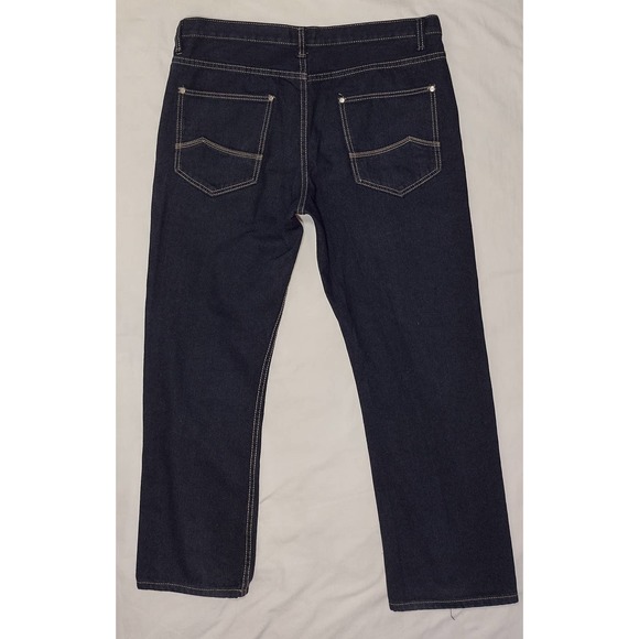 Denim Culture 38x30 dark wash men's jeans midrise straight leg 100% cotton 38 - Picture 4 of 10